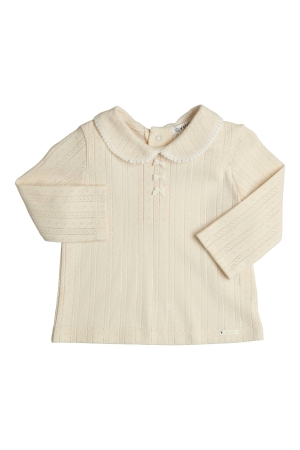 Gymp T-shirt lange mouw Odette Ecru