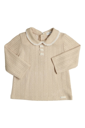 Gymp T-shirt lange mouw Odette Beige