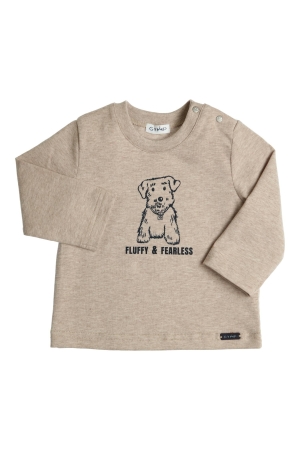 Gymp T-shirt lange mouw Aerochine Beige