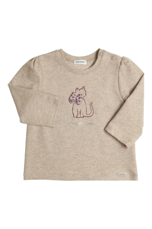 Gymp T-shirt lange mouw Aerochine Beige
