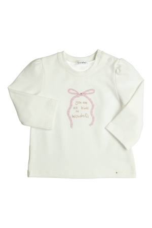 Gymp T-shirt lange mouw Aerodoux Off White - Lila