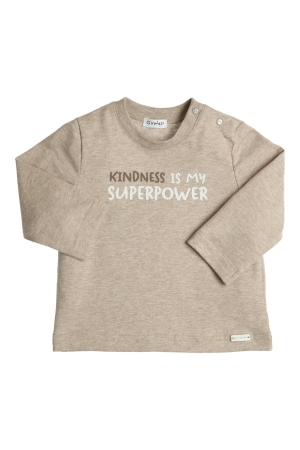 Gymp T-shirt lange mouw Aerochine Beige