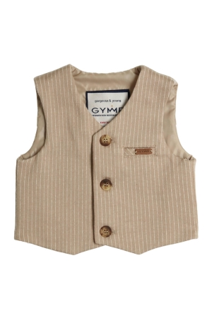 Gymp Gilet Manu Beige - Ecru