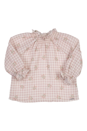 Gymp Blouse Emmy Off White - Old Rose