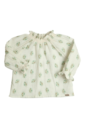 Gymp Blouse Florens Off White - Green