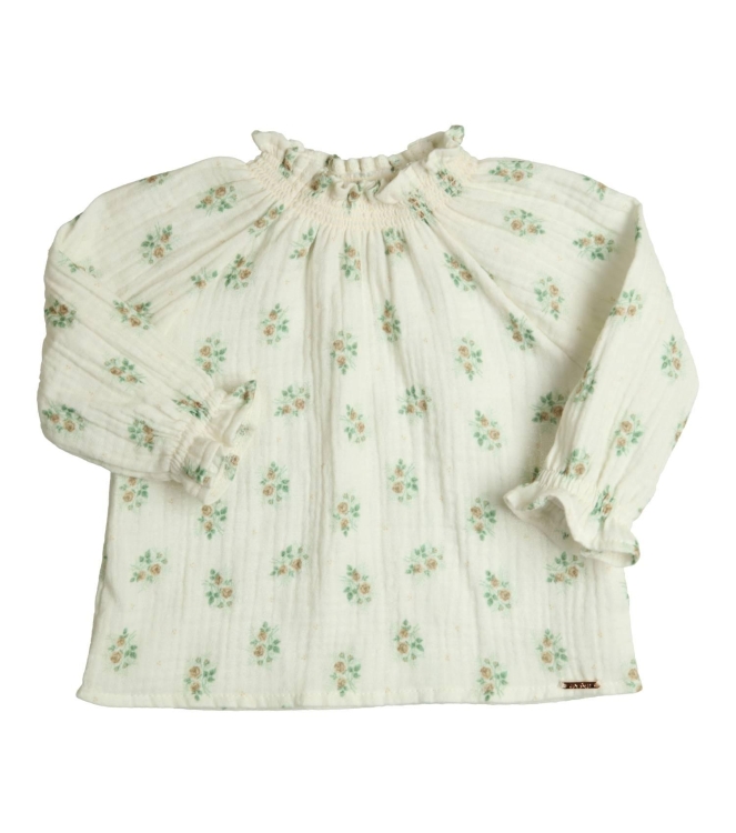 Gymp blouses Off White - Green 360-6713-10
