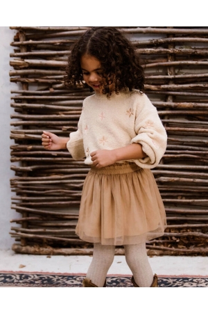 Daily7 Oversized Sweater Flowers 2020 Sandshell