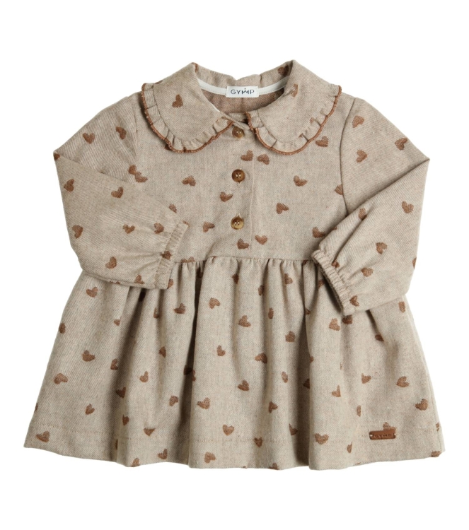 Gymp jurken Beige - Brown 470-6533-10