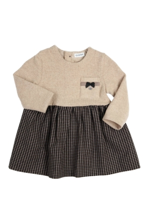 Gymp Jurk Dion Black - Beige