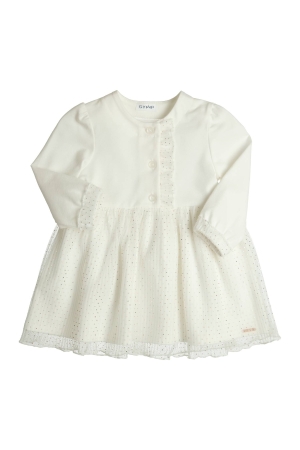 Gymp Jurk Cheryl Off White - Gold