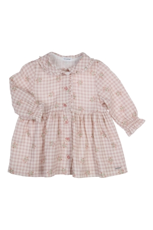 Gymp Jurk Emmy Off White - Old Rose