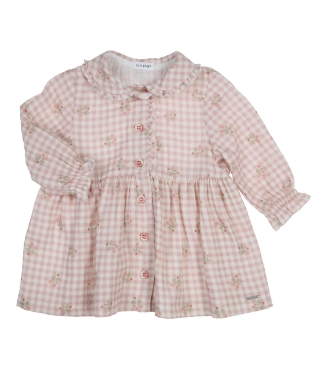 Gymp jurken Off White - Old Rose 470-6710-10