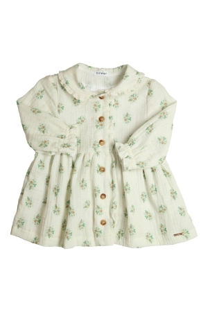Gymp Jurk Florens Off White - Green