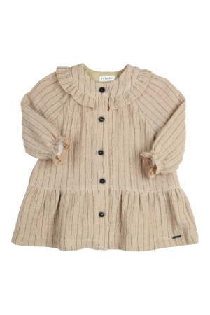 Gymp Jurk Freda Beige - Anthracite