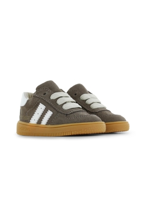 Shoesme Suede sneakers met strepen Light Brown