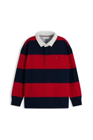Tommy Hilfiger Rugby trui Primary Red Stripe