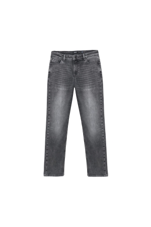 Rellix Spijkerbroek Straight Wide Fit Dark Grey Denim