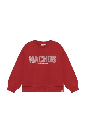Daily7 Sweater Oversized Artwork Rythmic Red
