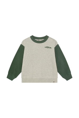 Daily7 Sweater Oversized Print Natural Melange