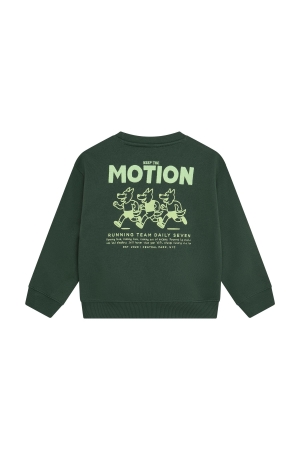 Daily7 Sweater Oversized Backprint Jungle Green