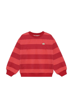 Daily7 Sweater Oversized Big Stripe Rythmic Red