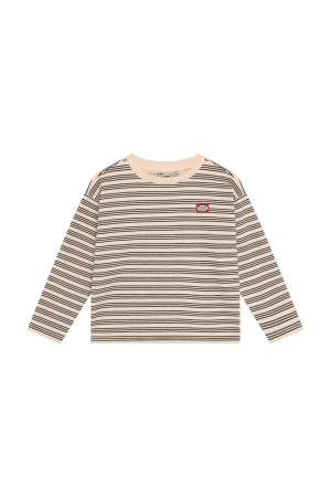 Daily7 T-shirt Striped Sandshell