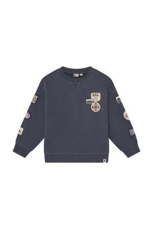 Daily7 Sweater Oversized Badges Odyssey Gray