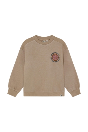Daily7 Sweater Oversized Backprint Plaza Taupe