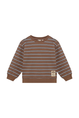 Daily7 Sweater Oversized Striped Almond Brown