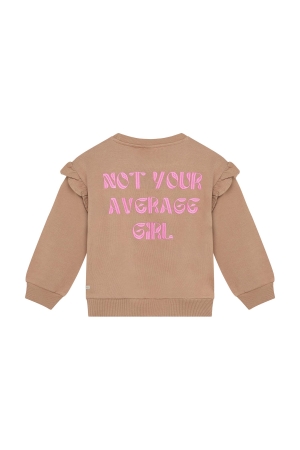 Daily7 Sweater Backprint Ruffle Affogat