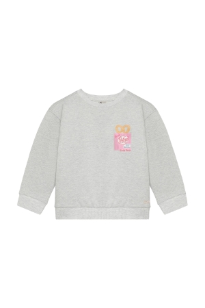 Daily7 Sweater Backprint Light Grey Melange