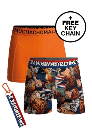 Muchachomalo WK-Special 2-Pack Boxershorts Print/Orange