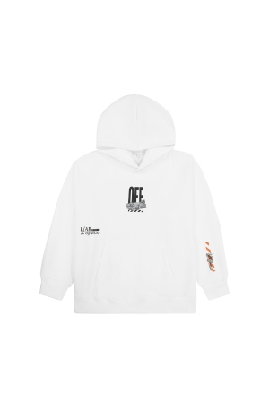 LAB By Off White Off Active Duct Tape Hoodie White
