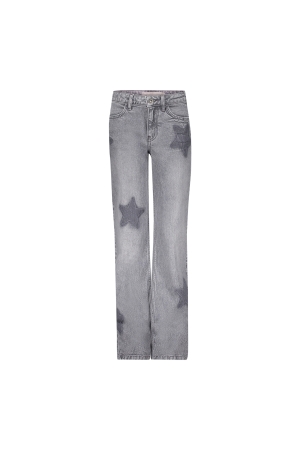 Geisha Jeans wide leg stars Grey Denim