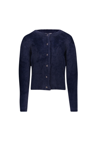 Geisha Hairy cadigan LS Navy