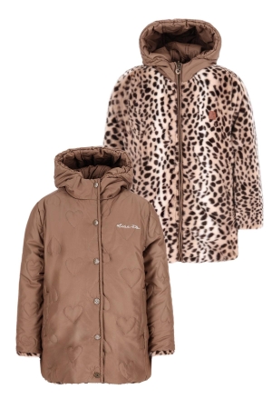 Like Flo Anna winterjas reversible Choco