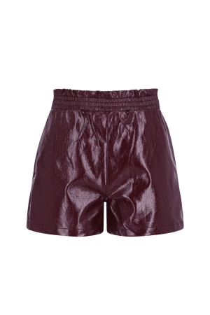 Like Flo Felicia short van imitatieleer Cherry