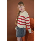 Like Flo truien Red stripe F608-5320