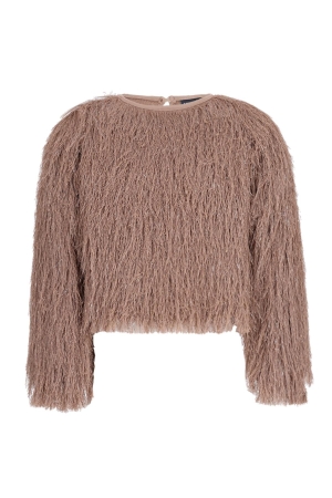 Like Flo Celina blouse met franjes Champagne