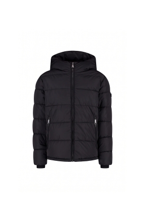 Malelions Junior Puffer Jacket Hooded Black