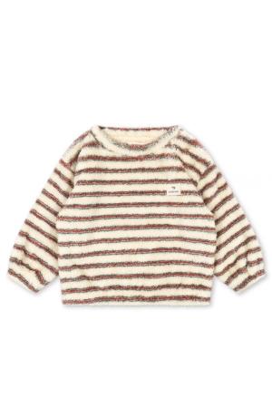 Konges Slojd  Cozy Sweatshirt met hartjes Classroom Stripe