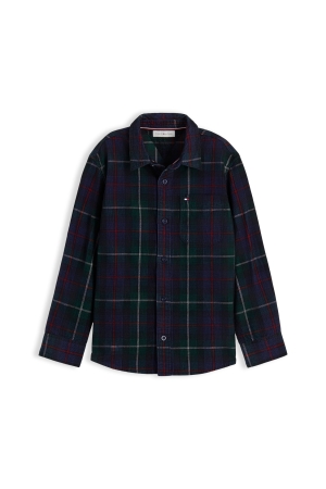 Tommy Hilfiger Overhemd corduroy ruit Green Check