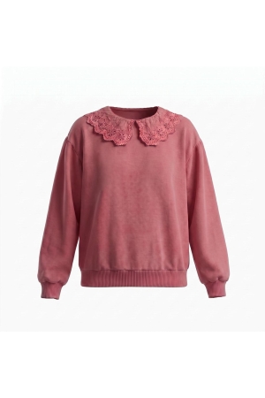 Your Wishes Sweater met kraagje Rose Wine