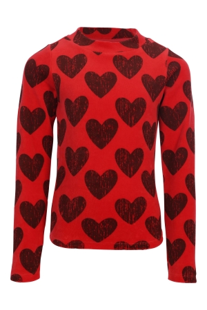 Looxs Little T-shirt met velvet print Velvet Heart
