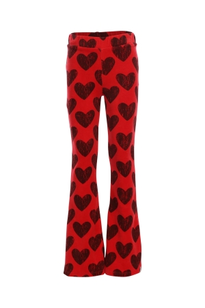 Looxs Little Flared broek met hartjesprint Velvet Heart