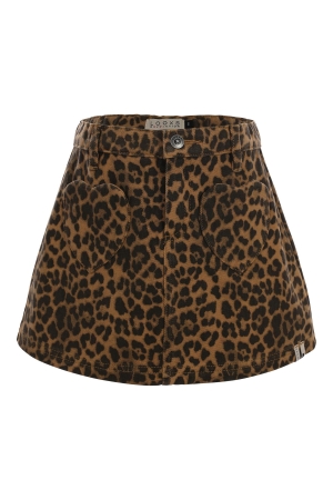 Looxs Little Jeans rokje met panter print Desert Leopard