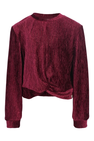 Looxs Little Top Velvet crinkle Ruby Red
