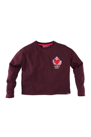 Z8 Avelie t-shirt lange mouw Burgundy battle