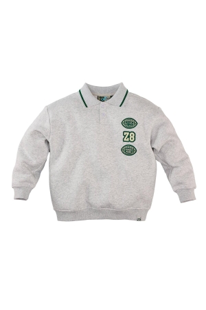 Z8 Julien sweater met polokraag Grey melange