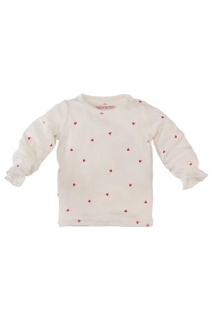 Z8-Newborn Femme T-shirt lange mouw Frozen ivory